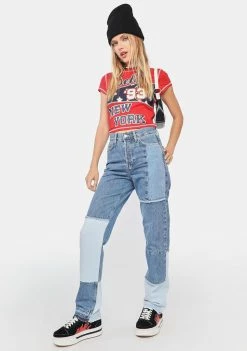BDG Patchwork Pax Straight Leg Jeans Bottoms