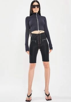 Promo ✔️ BDG Double Zip Knit Top ⭐ 6 BDG Double Zip Knit Top