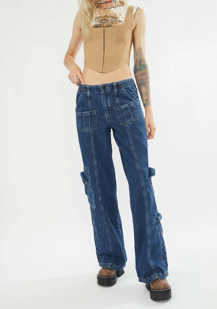 Discount β BDG 90's Blue Low Rise Cargo π Jeans β 1 BDG 90's Blue Low Rise Cargo Jeans