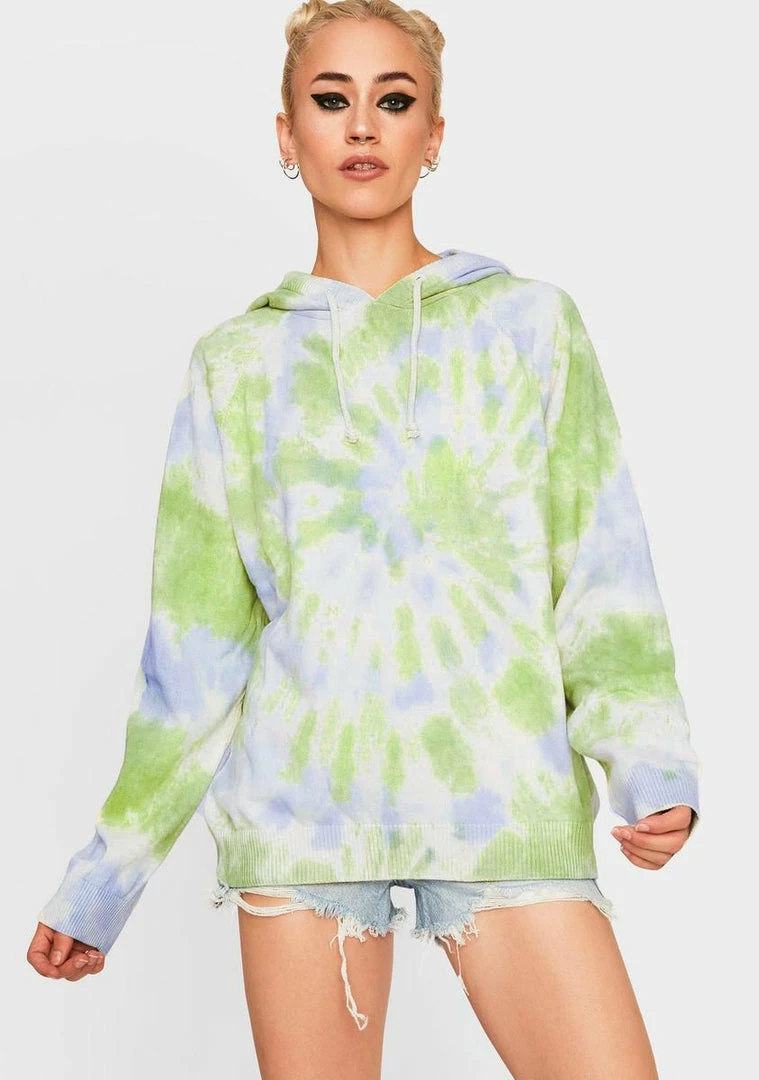 Flash Sale βοΈ BDG Tie Dye Knit Hoodie Tops π€© 1 BDG Tie Dye Knit Hoodie Tops