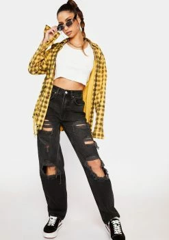 Wholesale π₯ BDG Destroyed Black Denim Baggy π Jeans Bottoms π 6 BDG Destroyed Black Denim Baggy Jeans Bottoms