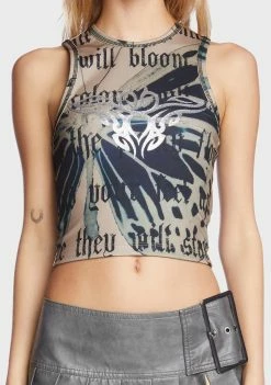 BDG Tattoo Butterfly Tank Top Tank Crop Top