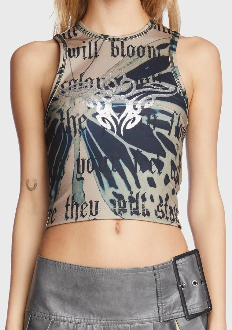 Flash Sale β¨ BDG Tattoo Butterfly Tank Top Tank Crop Top π 2 BDG Tattoo Butterfly Tank Top Tank Crop Top