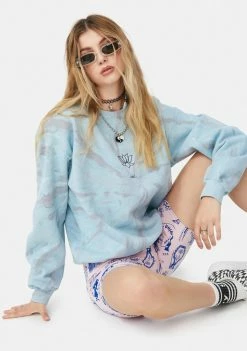 BDG Tops Lotus Soul Crewneck