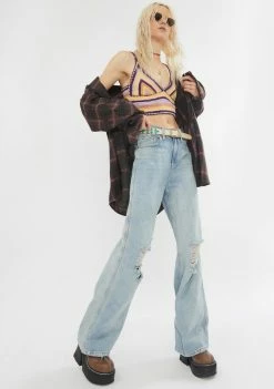 BDG Ripped Knee Puddle Jeans Bottoms