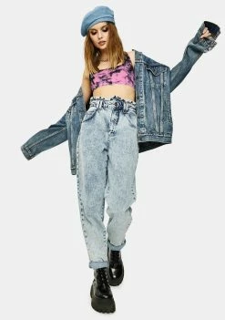 BDG Bottoms April Ruffle Denim Jeans