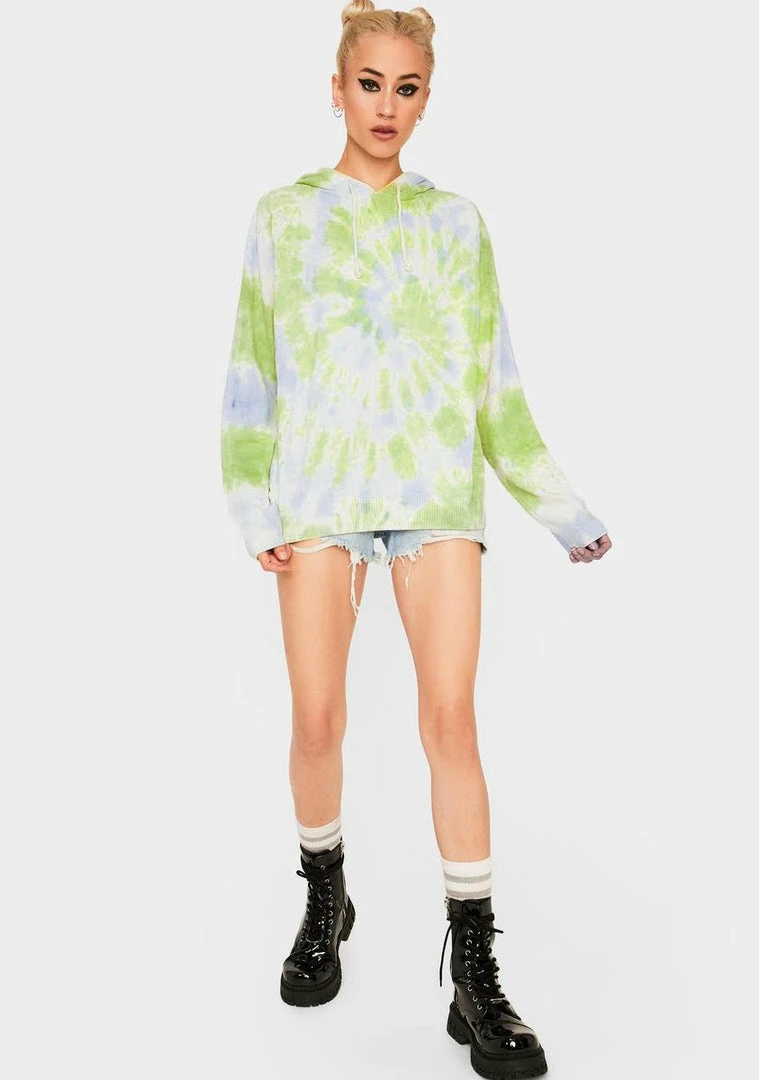 Flash Sale βοΈ BDG Tie Dye Knit Hoodie Tops π€© 3 BDG Tie Dye Knit Hoodie Tops