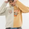BDG Tops Spliced Alligators Crewneck Sweatshirt