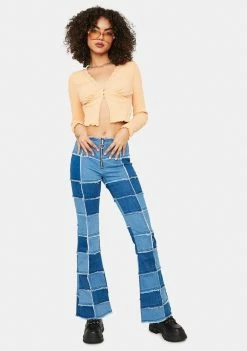 Budget π BDG Peach V-Neck Lace Cardigan Top Tops β€οΈ 6 BDG Peach V-Neck Lace Cardigan Top Tops