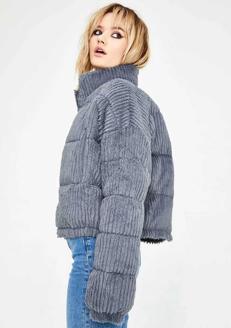 Promo ❤️ BDG Fluffy Corduroy Puffer Jacket ✨ 2 BDG Fluffy Corduroy Puffer Jacket