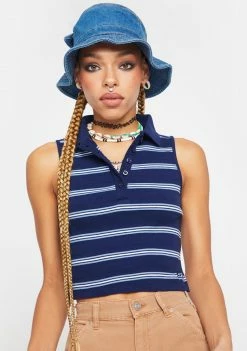BDG Sleeveless Striped Crop Top