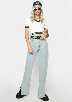 Top 10 π BDG V Neck Knit Polo Top π 6 BDG V Neck Knit Polo Top