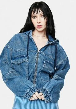 BDG Patch Pocket Crop Denim Jacket