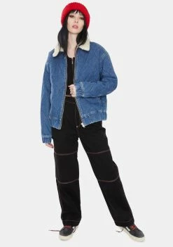 Top 10 π― BDG Outerwear Blue Quilted Denim Harrington Jacket π 6 BDG Outerwear Blue Quilted Denim Harrington Jacket