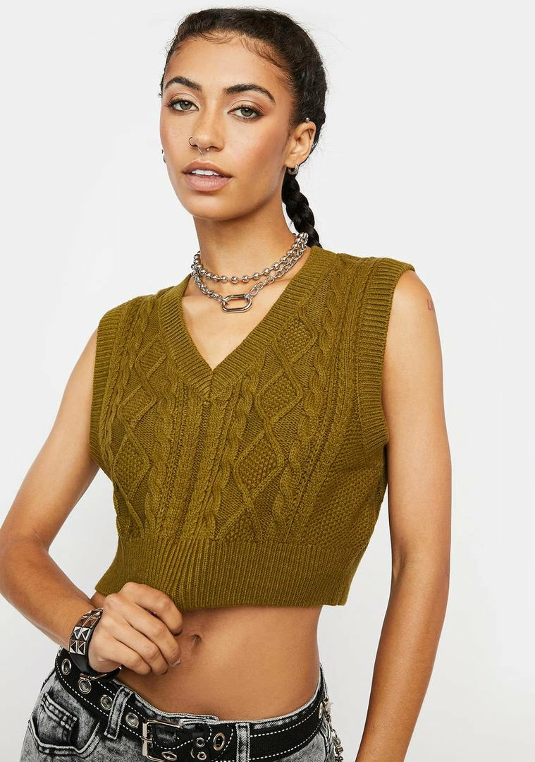 Cheapest π₯ BDG Cable Knit Cropped Vest β 1 BDG Cable Knit Cropped Vest
