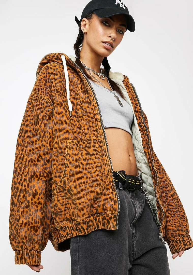Cheapest π BDG Leopard Print Cord Skater Jacket Outerwear π 2 BDG Leopard Print Cord Skater Jacket Outerwear