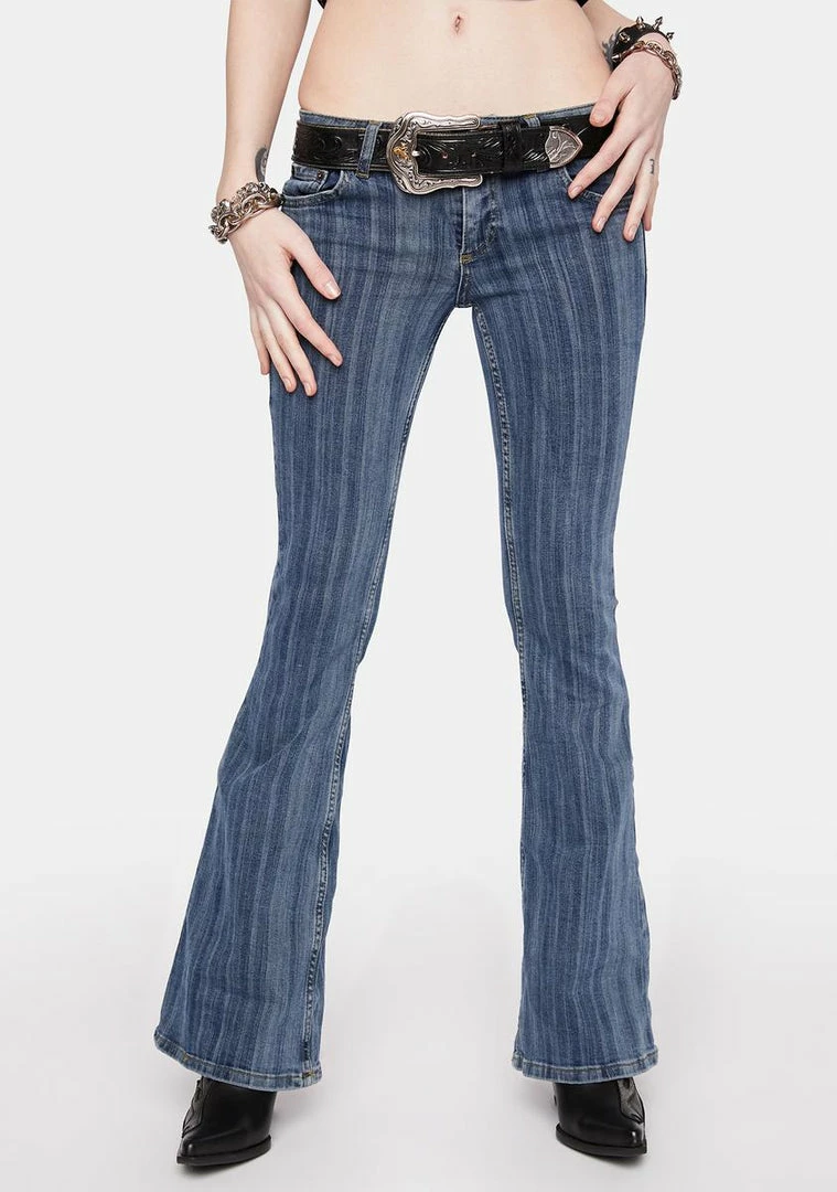 Cheapest π€© BDG Flares Blue Striped Flare π Jeans β 1 BDG Flares Blue Striped Flare Jeans