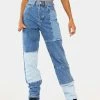 BDG Bottoms Mid Vintage Patchwork Mom Jeans