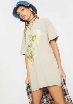 BDG Tops Sunflower Oversized Graphic Tee