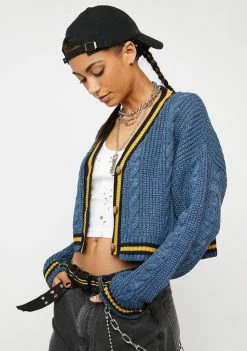 BDG Varsity Kai Knit Cardigan Tops