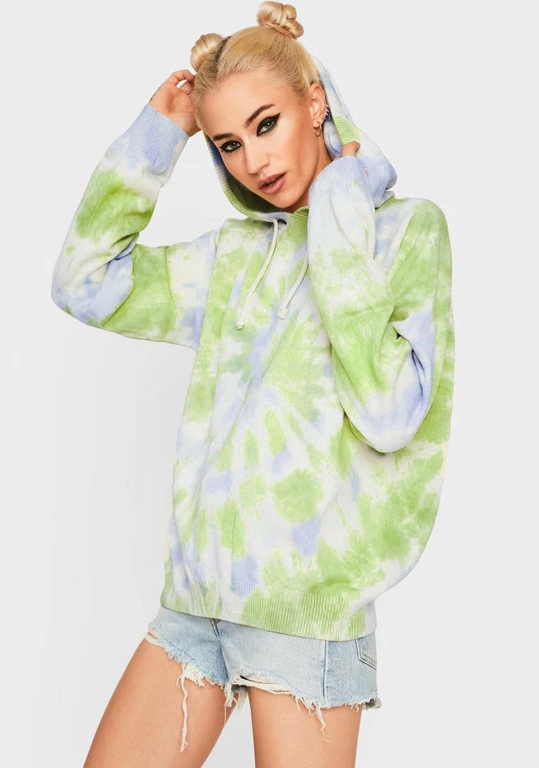 Flash Sale βοΈ BDG Tie Dye Knit Hoodie Tops π€© 2 BDG Tie Dye Knit Hoodie Tops