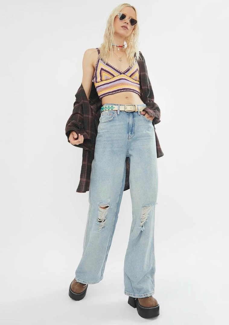 Cheap 𧨠BDG Tops Crochet Bra Top βοΈ 3 BDG Tops Crochet Bra Top