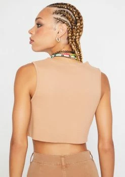 Cheap π BDG Tops Tawny Button Through Tank π 7 BDG Tops Tawny Button Through Tank