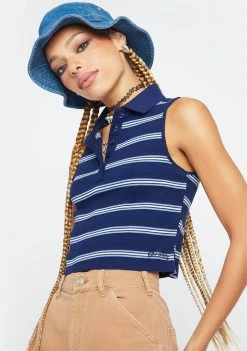 BDG Sleeveless Striped Crop Top