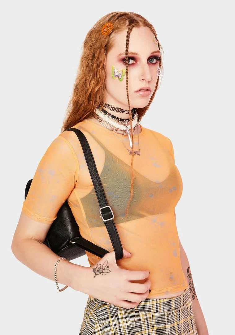 Best deal π BDG Orange Mesh Top Tops π 2 BDG Orange Mesh Top Tops