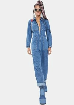 BDG Workwear Denim Boiler Suit
