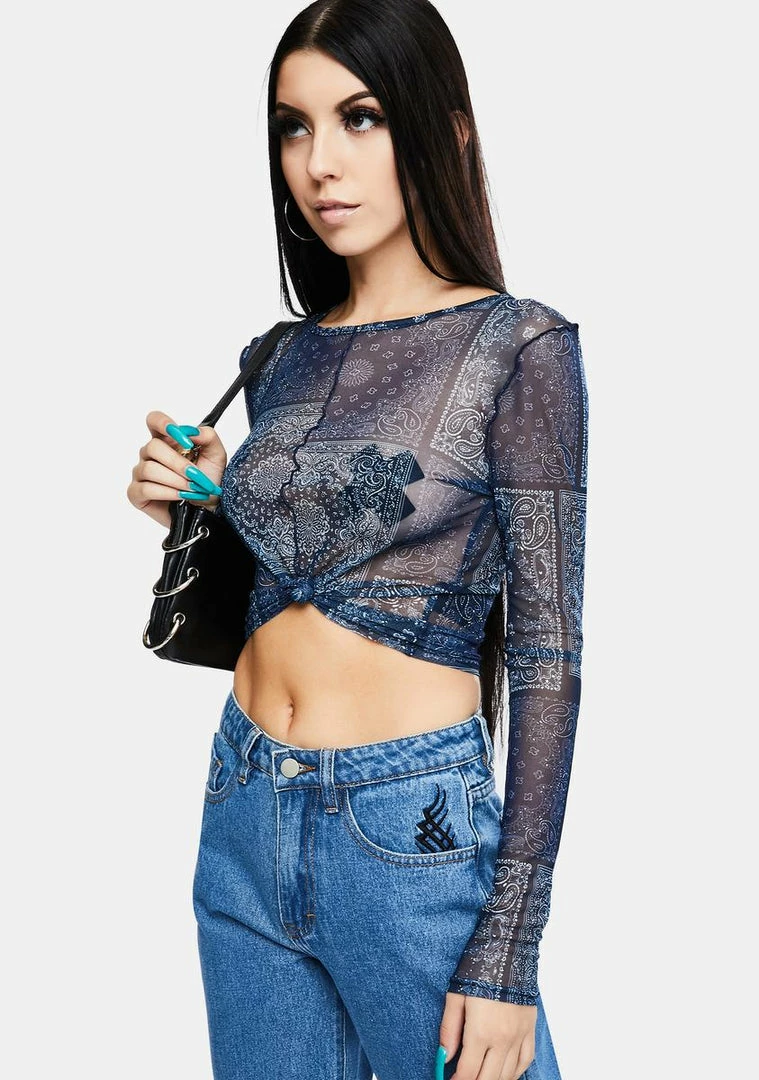 Brand new π BDG Print Mesh Paisley Top π 2 BDG Print Mesh Paisley Top