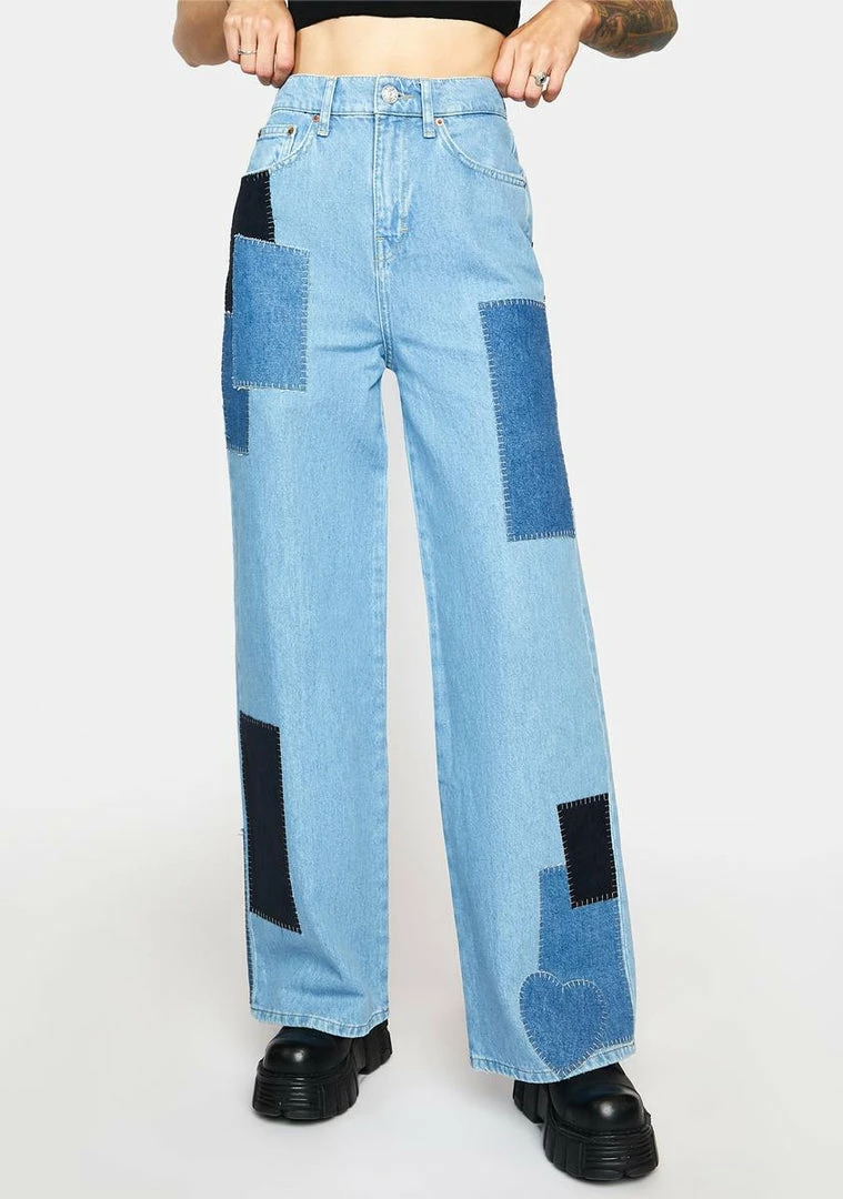 Flash Sale π― BDG Pretty Patch Puddle Jean Bottoms π 1 BDG Pretty Patch Puddle Jean Bottoms