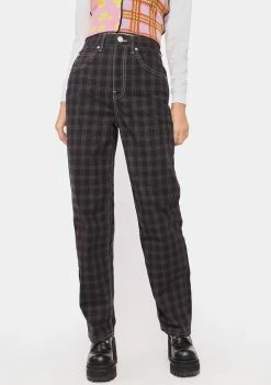 BDG Bottoms Checker Modern Boyfriend Jeans