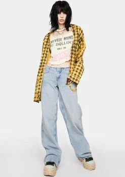 BDG Raw Cut Puddle Jeans