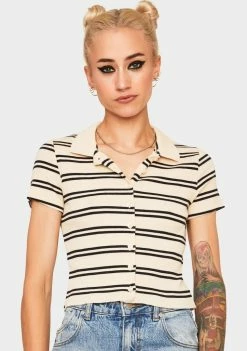 BDG Striped Short Sleeve Top Tops