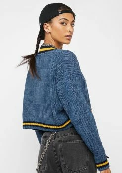 BDG Varsity Kai Knit Cardigan Tops