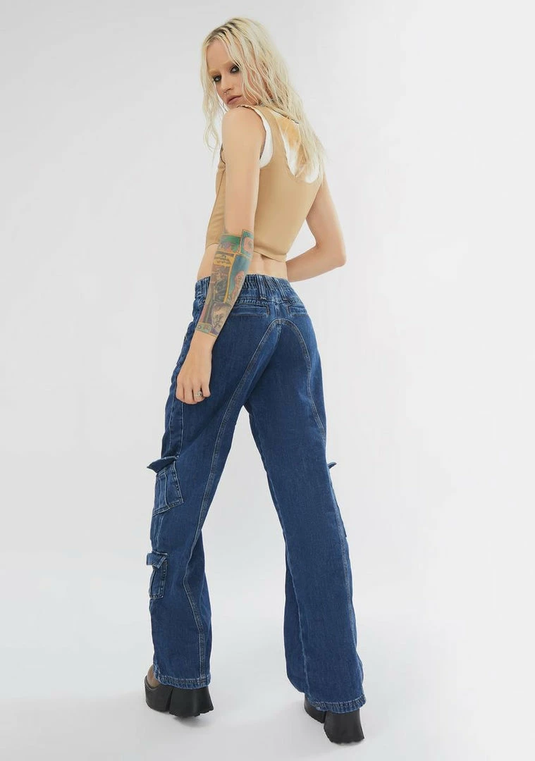 Discount β BDG 90's Blue Low Rise Cargo π Jeans β 4 BDG 90's Blue Low Rise Cargo Jeans