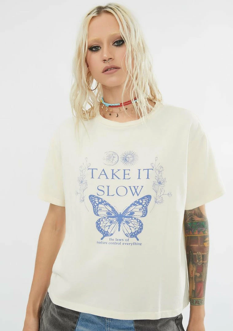Top 10 π BDG Take It Slow Graphic Tee Tops π 1 BDG Take It Slow Graphic Tee Tops