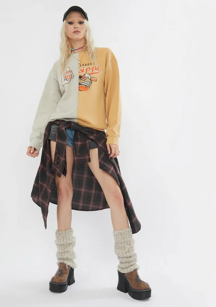 Best Sale 𧨠BDG Tops Spliced Alligators Crewneck Sweatshirt π 3 BDG Tops Spliced Alligators Crewneck Sweatshirt