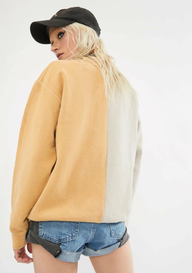 Best Sale 𧨠BDG Tops Spliced Alligators Crewneck Sweatshirt π 4 BDG Tops Spliced Alligators Crewneck Sweatshirt