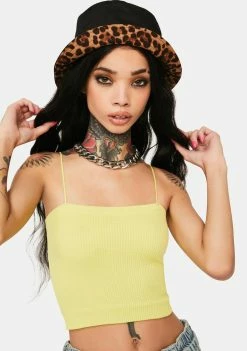 BDG Yellow Bungee Strap Tube Tops