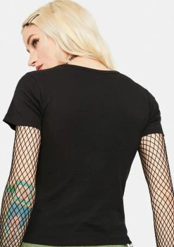 BDG Flaming Heart Baby Tee