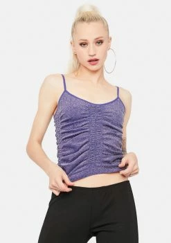 BDG Tops Ruched Strappy Top
