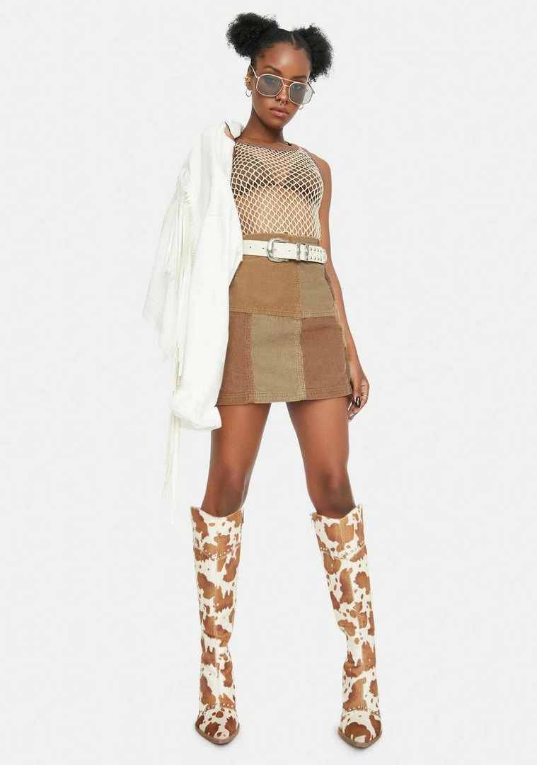 Promo π BDG Bottoms Cord Patchwork Pelmet π Skirt π 3 BDG Bottoms Cord Patchwork Pelmet Skirt