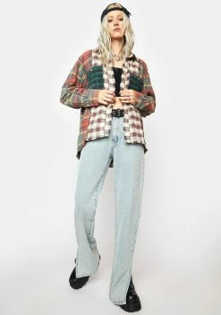 BDG Tops Spliced Brendan Flannel