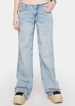 BDG Raw Cut Puddle Jeans