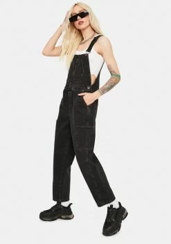 BDG Black Workwear Dungarees