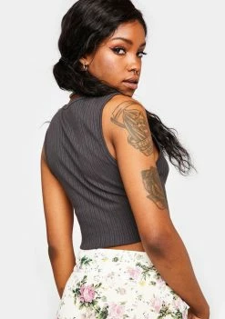 Wholesale 𧨠BDG Black Amelia Rib Tank Top π€© 7 BDG Black Amelia Rib Tank Top