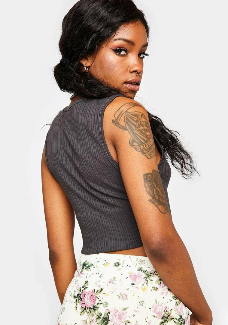 Wholesale 𧨠BDG Black Amelia Rib Tank Top π€© 4 BDG Black Amelia Rib Tank Top