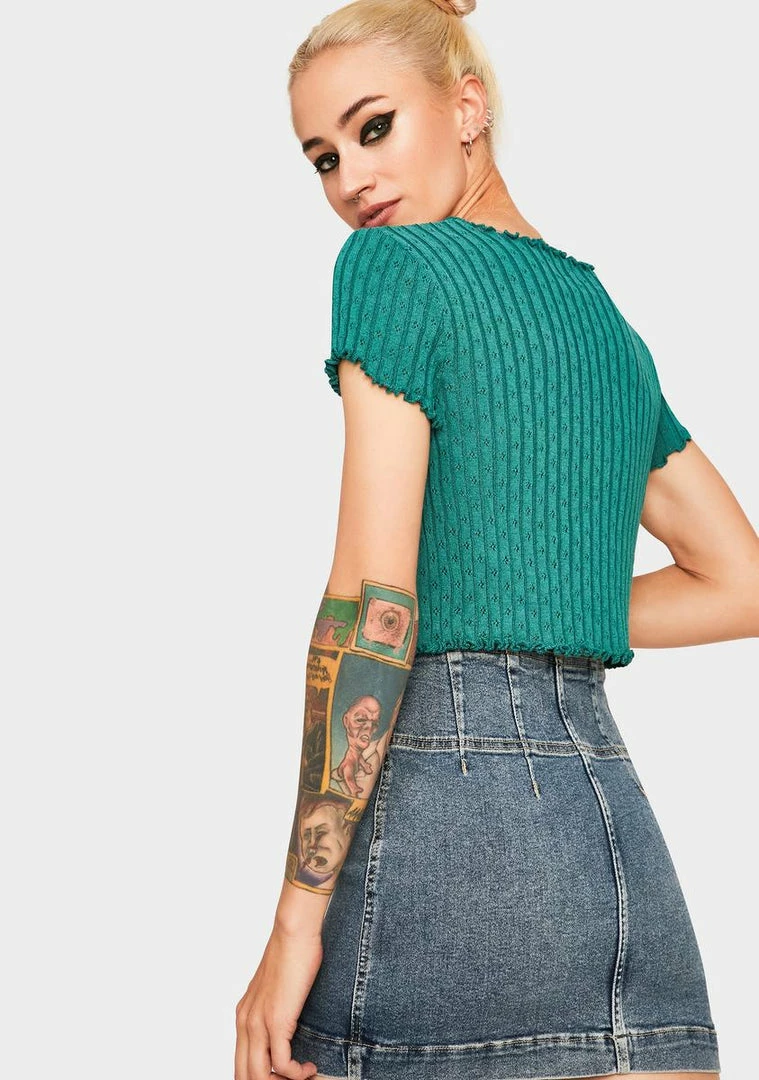 Flash Sale βοΈ BDG Tops Pointelle Sweater Tee π 4 BDG Tops Pointelle Sweater Tee